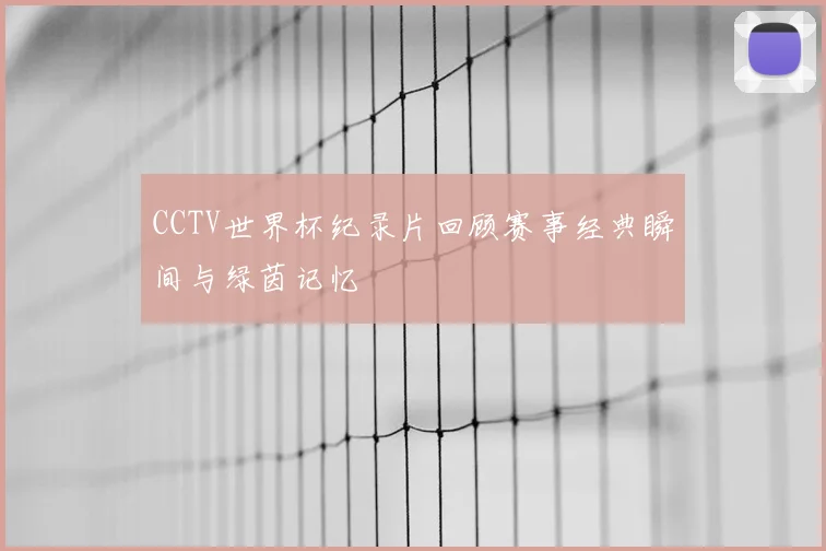 CCTV世界杯纪录片回顾赛事经典瞬间与绿茵记忆
